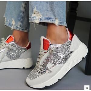 Cynthia Richard Lightning Strike Argent Sneaker size 39 US 7.5